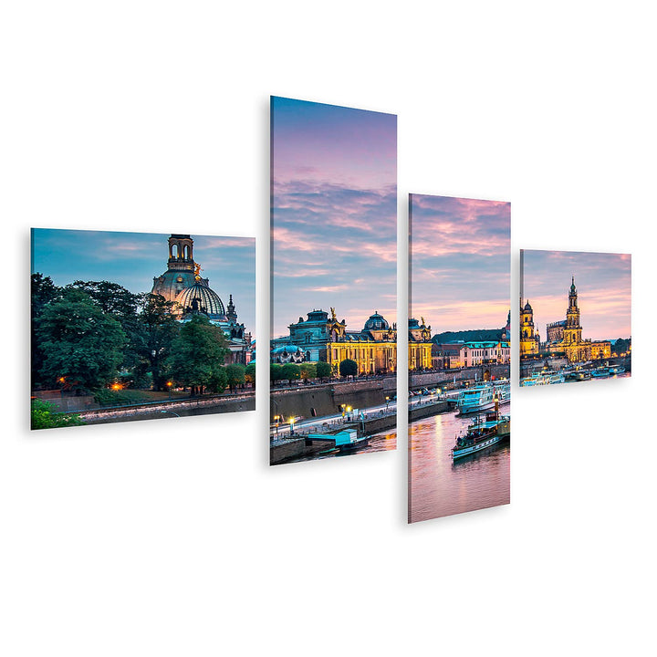 islandburner Bild auf Leinwand Dresden Deutschland Über Der Elbe Bilder Wandbilder Poster Leinwand 1