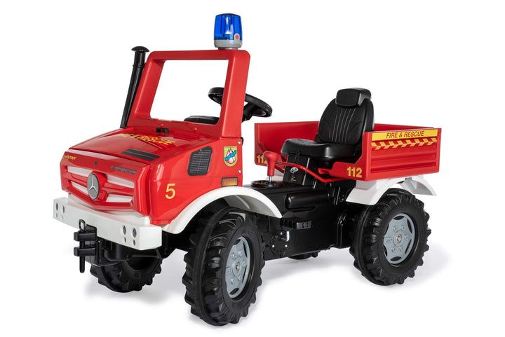 Rolly Toys 038220 rollyUnimog Feuerwehr Edition 2020 (Kinderunimog, Tretfahrzeug) - inkl. RollyFlash