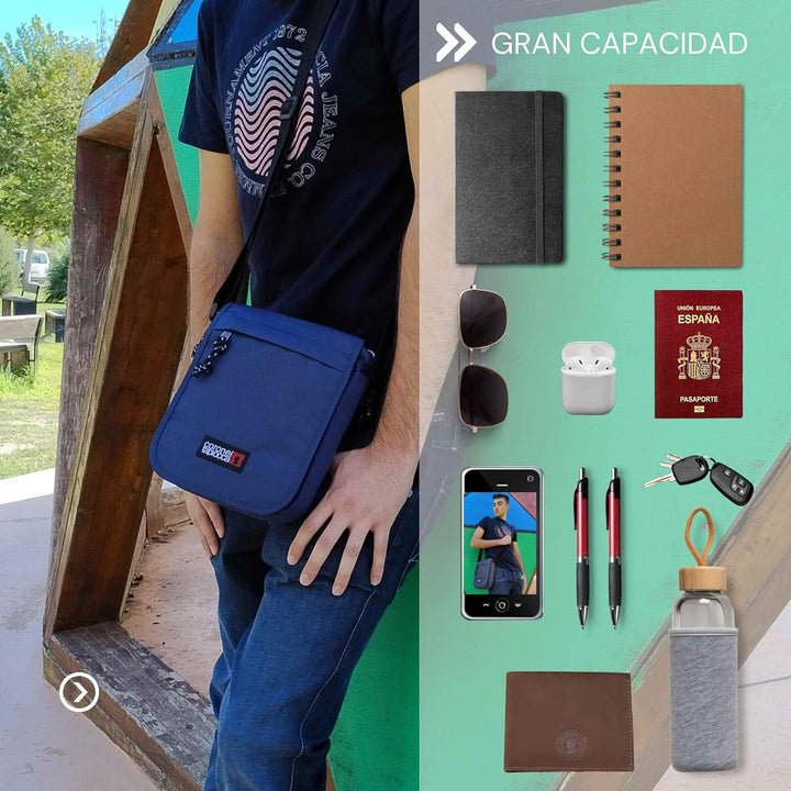 CORONEL TAPIOCCA Umhängetasche Messenger Bag Herren Schultertasche Handtasche Umhängetasche Herren S