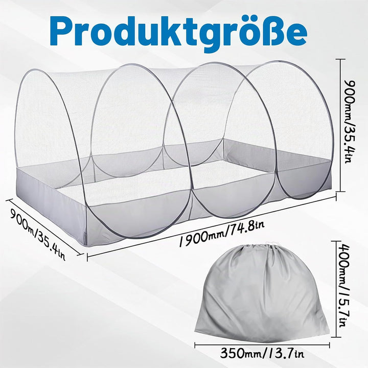 IIRC Moskitonetz Bett Reise – 190 x 90 x 90 cm Pop Up Moskitonetz für Bett, Camping &amp; Zuhause, Faltb