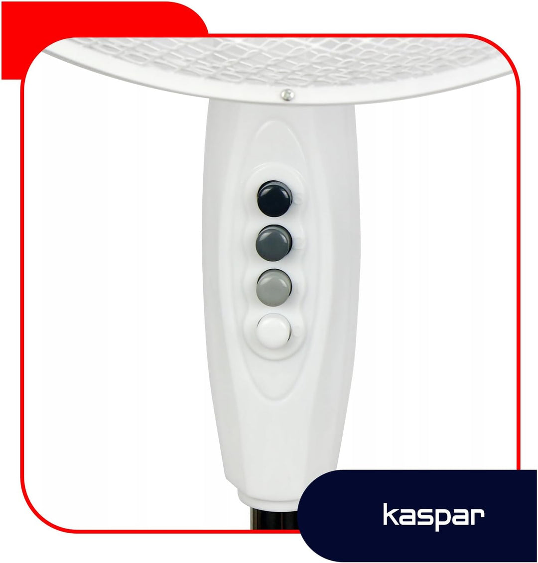 Kaspar Ventilator Standventilator mit 3 Windgeschwindigkeiten Oszillationsfunktion Schwenkfunktion 4