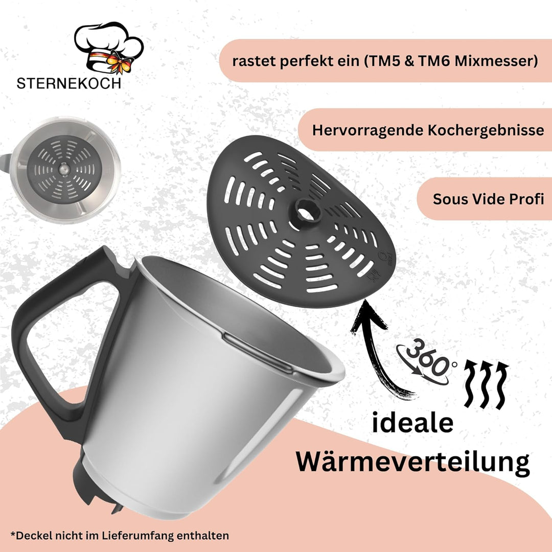 STERNEKOCH® Messerabdeckung für Thermomix TM5 und TM6 - Thermomix Zubehör [VERBESSERTE VERSION], The