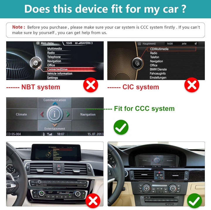 Ninetom 8,9 Zoll Car Radio, CarPlay/Android Auto/Mirrorlink/GPS für BMW CCC 3/5 Series E60 E61 E90 E