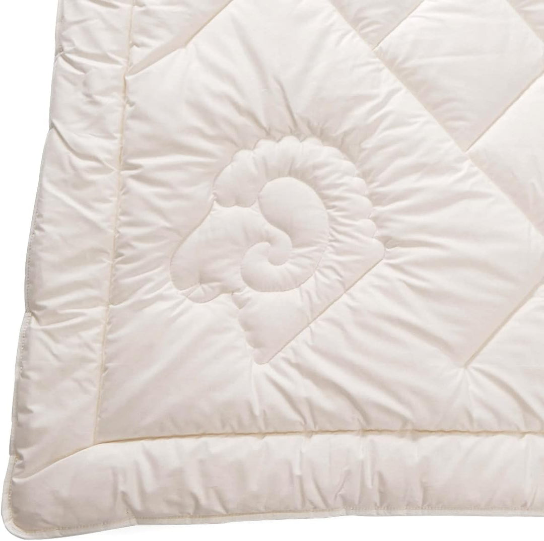 Öko Planet Duo Winterbettdecke mit Schafwoll-Füllung 155x220 cm, extra warme Bettdecke mit Bio Baumw