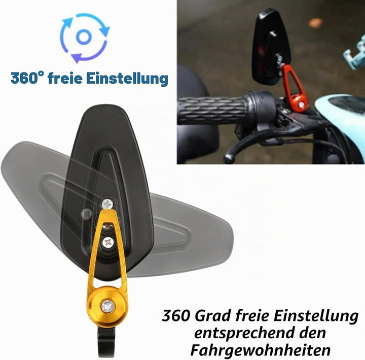Seitenspiegel Universal Motorrad Aluminiumlegierung Rückspiegel für die meisten Motorräder mit 7/8"(