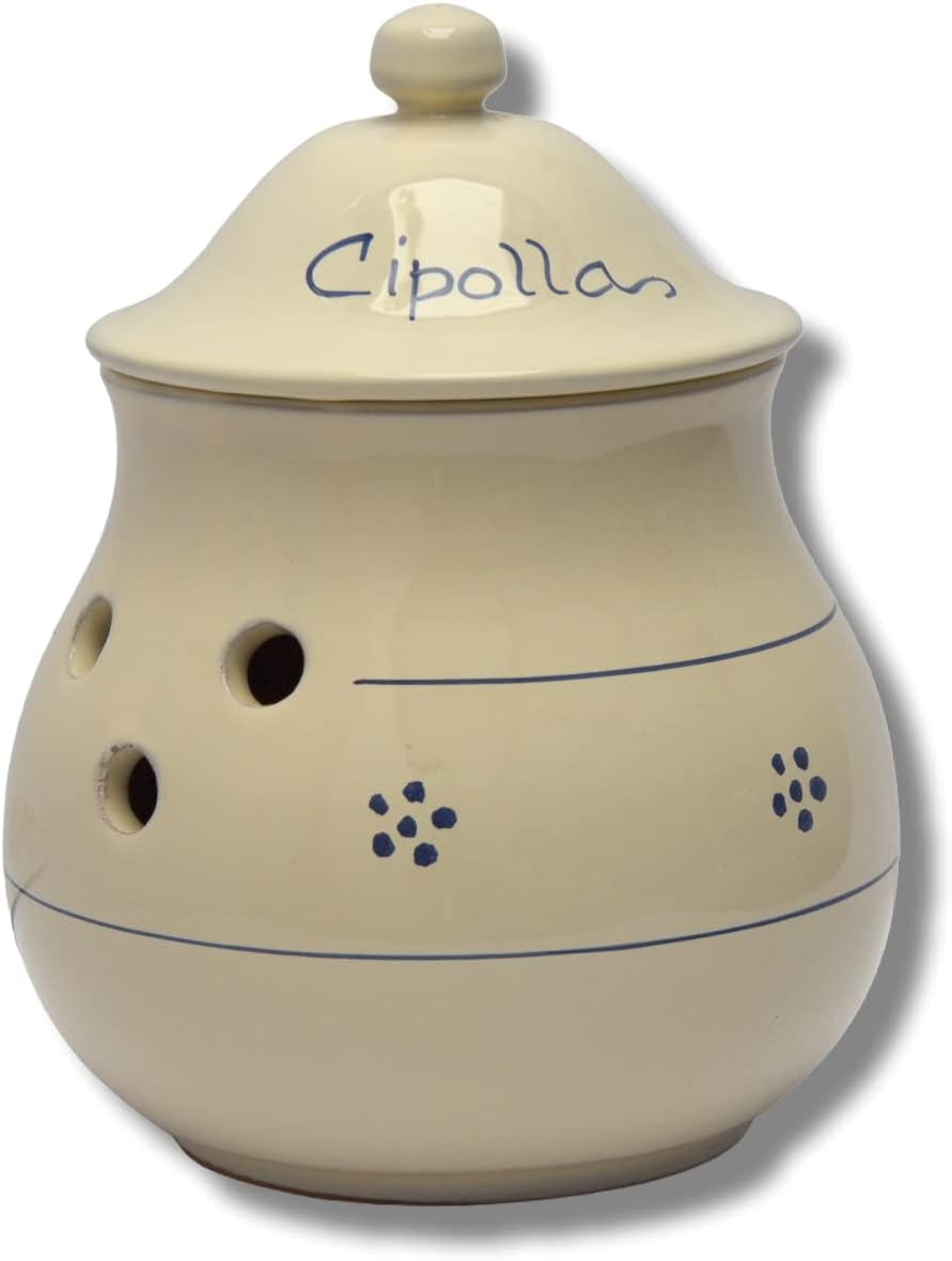 Colì Maioliche und Terrecotte seit 1650 Porta Aglio Linea Gallo (Zwiebelbehälter Sterne), Zwiebelbeh