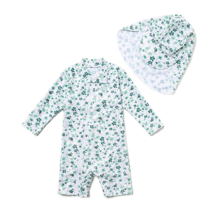 BONVERANO Baby Mädchen Recycelter Badeanzug mit einem durchgehendem Reissverschluss UV-Schutz 50+ 18
