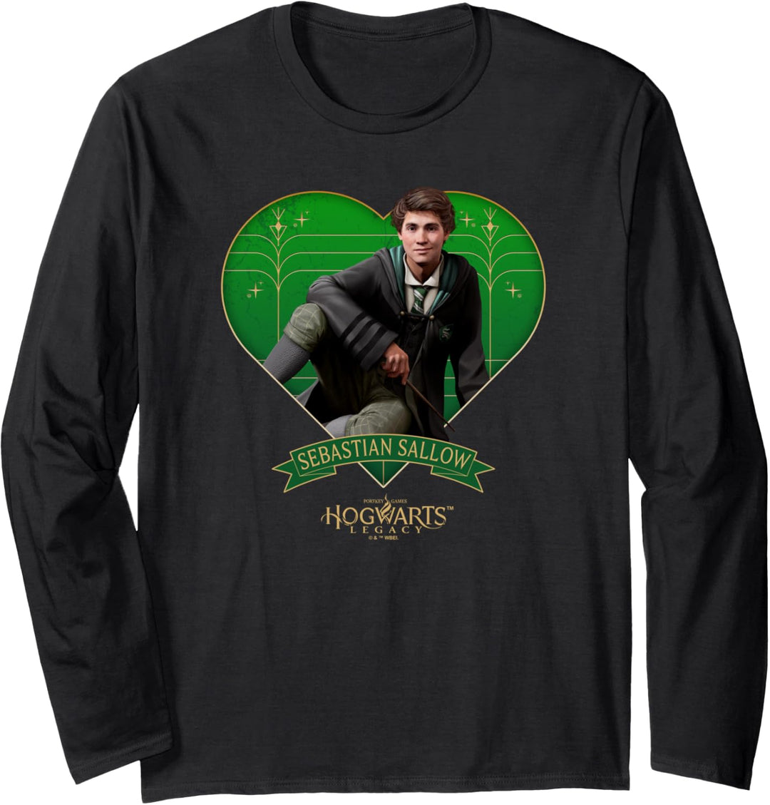 Harry Potter Hogwarts Legacy Sebastian Sallow Heart Langarmshirt