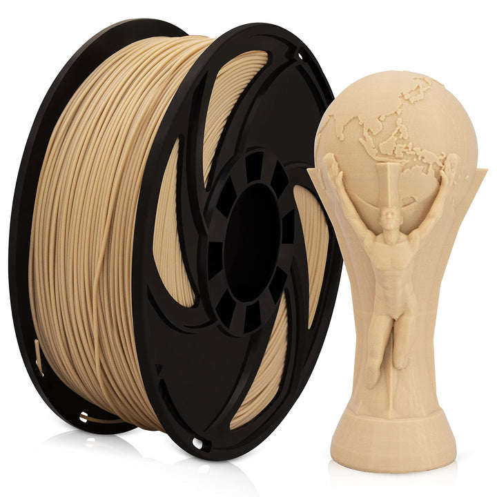 Holz Wood PETG Filament 1,75mm, Holzfarbe Holzfaser Filament 3D Drucker 1kg (2.2lbs) Massgenauigkeit