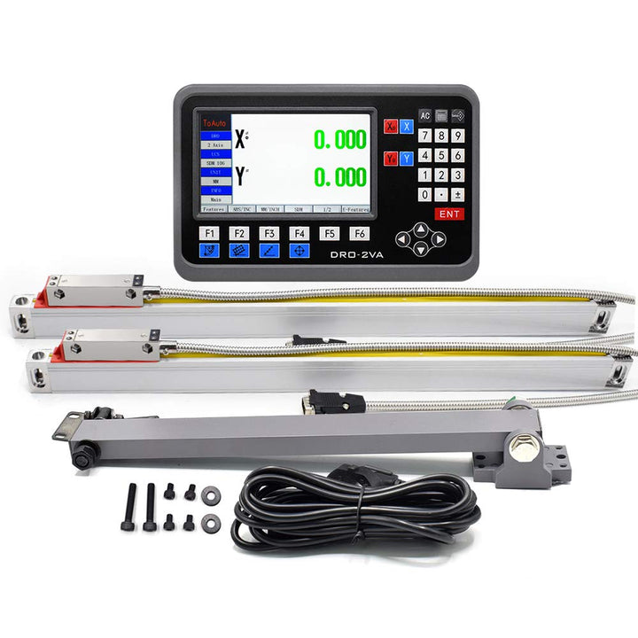 2 Achse LCD Digitalanzeige Kit ToAuto Digitalanzeige mit 2 Axis Linear Massstab für CNC-Fräsen Elekt