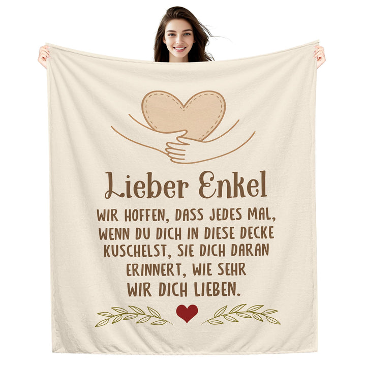 Lieber Enkel Wir hoffen dass jedes Mal wenn du dich in diese Decke kuschelst sie dich daran erinnert