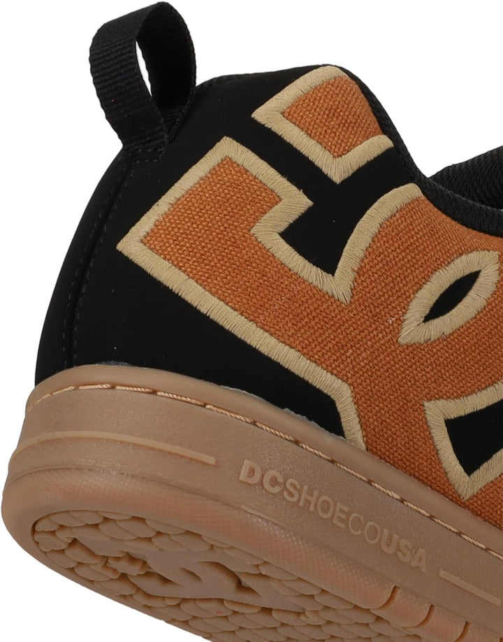 DC Shoes Court Graffik Se, Damen Sneaker 43 EU Schwarz Braun Gummi, 43 EU Schwarz Braun Gummi
