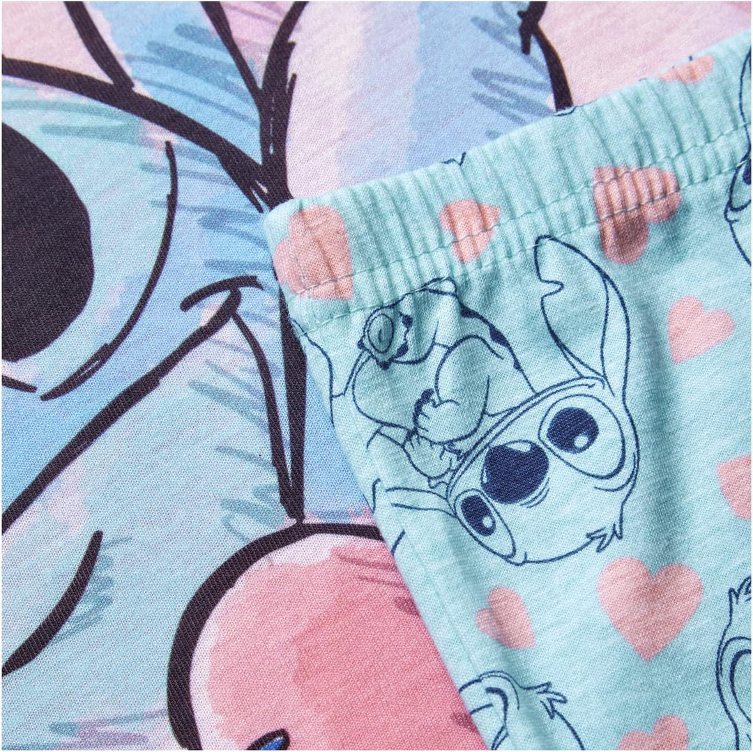 Disney Lilo and Stitch Mädchen-Schlafanzug, Alter 5 bis 15 Jahre 7-8 Jahre Rose, 7-8 Jahre Rose