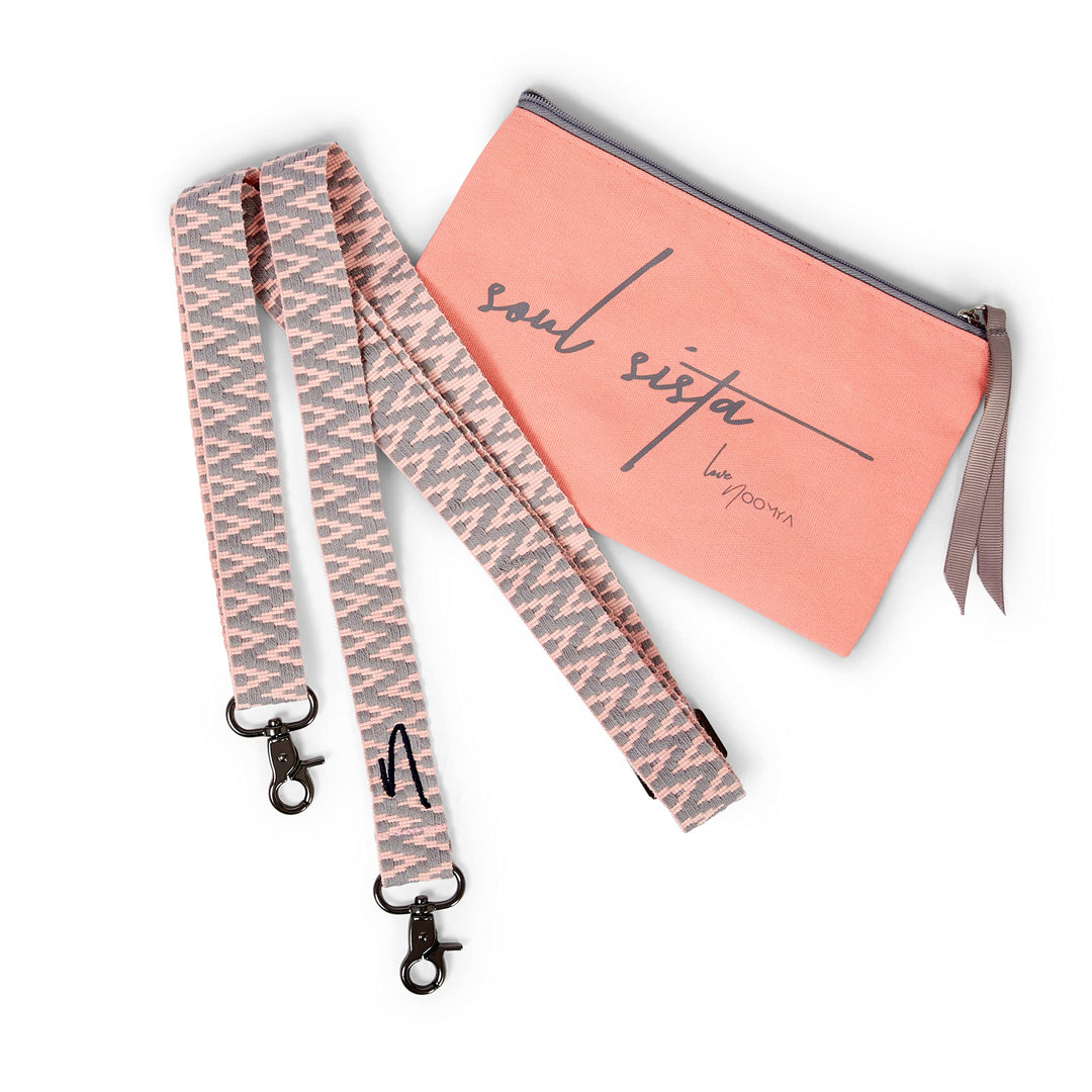 NOOMYA® Handykette Sweet Grey | Baumwolle | Wechselband zum Umhängen | ohne Hülle | universal für Ha