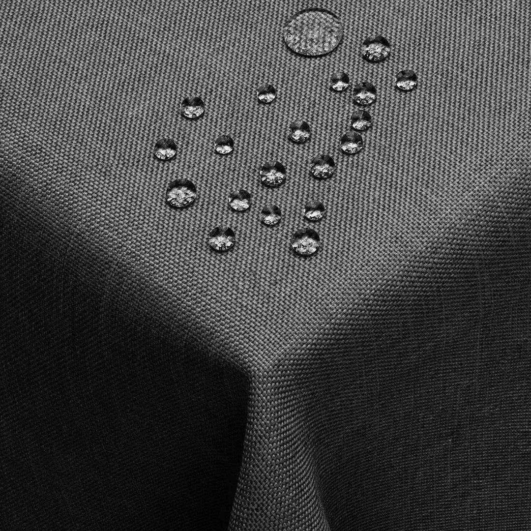 DecoHomeTextil Leinen Optik Tischdecke, Rechteckig 110 x 160 cm Grau Anthrazit, wasserabweisend, fle