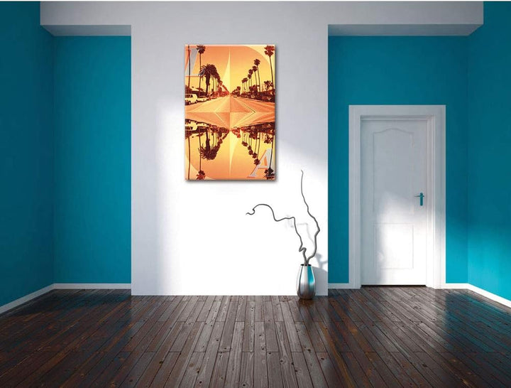 La tee black Leinwandbild Bild auf Leinwand, XXL riesige Bilder fertig gerahmt mit Keilrahmen, Kunst