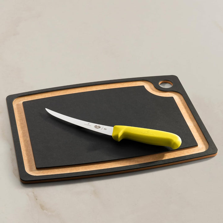 Victorinox Fibrox Ausbeinmesser, Scharfes Küchenmesser für Fleisch und Fisch, 15 cm, Gebogene Klinge