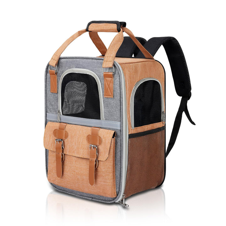 Haustier Rucksack für Katzen & Kleine Hunde,Atmungsaktiver Tragbare Katzenrucksack mit Sichtfenster,