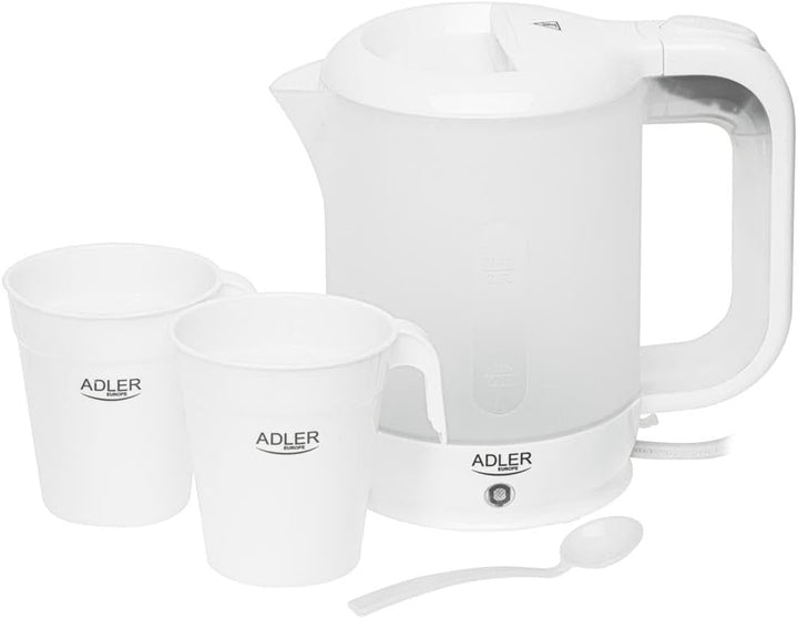 ADLER AD 1381 Wasserkocher aus Kunststoff – Reisegrösse 0,5 l