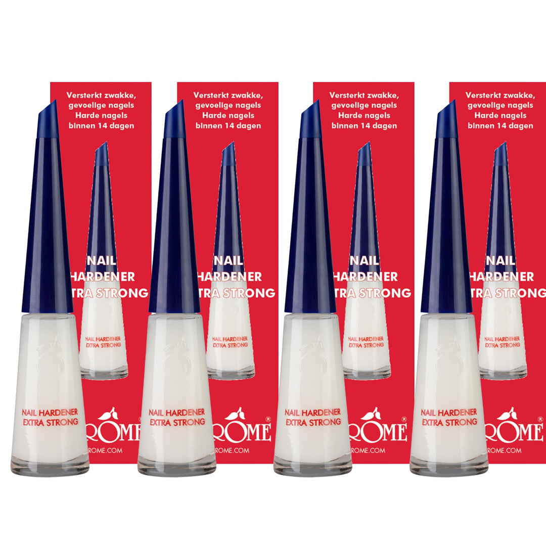 Herome 4-Pack Nagelhärter Extra Stark (Nail Hardener Extra Strong) - Nagelverstärker Garantiert Fest