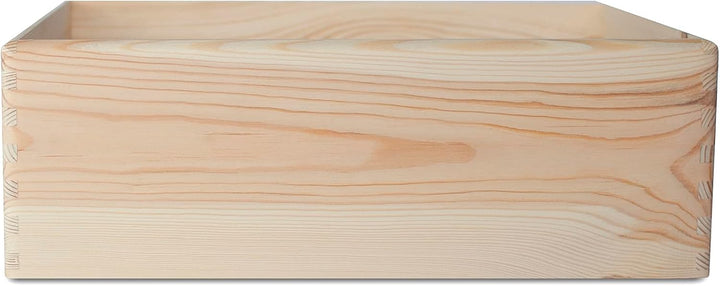 Creative Deco XL Grosse Holzkiste Obstkiste Korb | 40x30x13cm (+/-1cm) | mit Griffen | ohne Deckel |