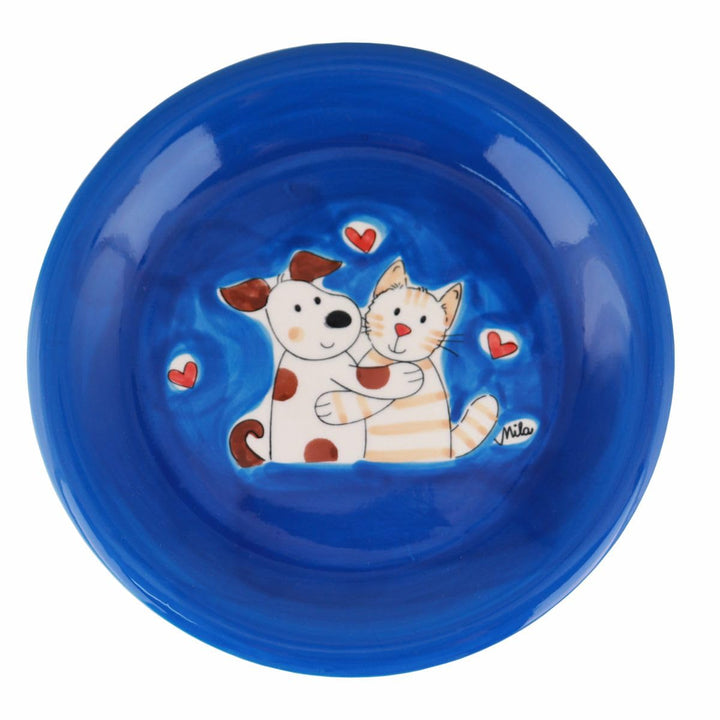 440s Mila Keramik-Teller Cat & Dog Love | MI-84309