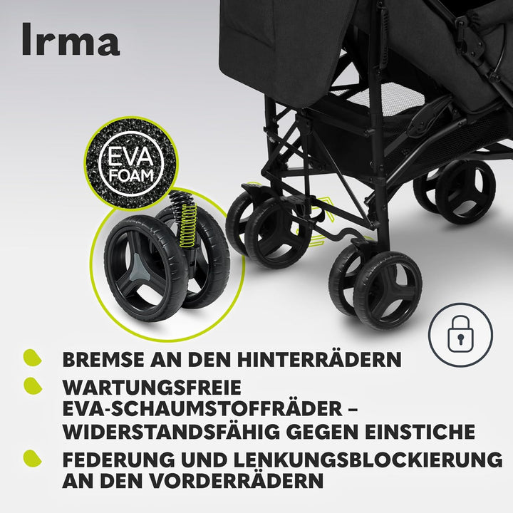 LIONELO Irma Kinderwagen bis 15 kg, Kinderwagen, leichter moderner Kinderwagen mit Liegefunktion, fa