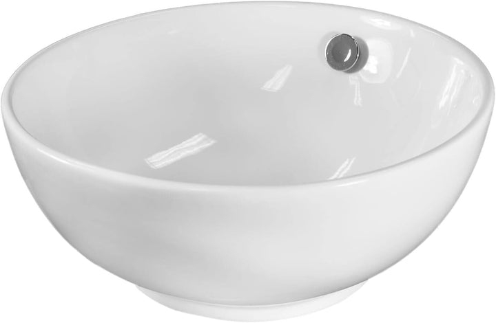 NEG Waschbecken Uno66A (rund) Aufsatz-Waschschale/Waschtisch (weiss) mit hohem Rand und Nano-Beschic