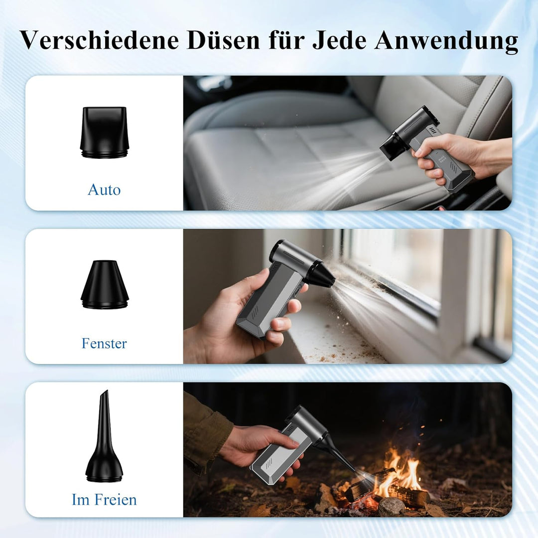 Minthouz Elektrische Staubgebläse Druckluftspray, 180000 U/min Electric Air Duster Wiederaufladbare