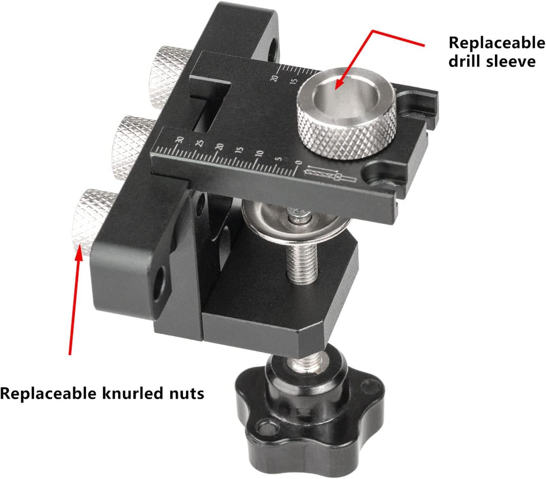 3-in-1 Holzbearbeitungs-Vorrichtungs-Set, 8/10/15 mm Stiftbefestigung, Stanzer, Lokalisierer, Dübel,
