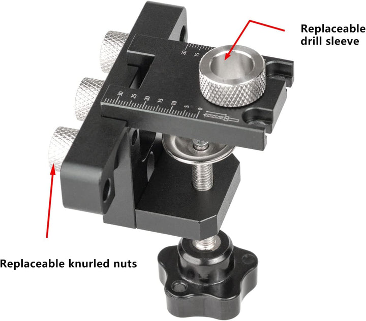 3-in-1 Holzbearbeitungs-Vorrichtungs-Set, 8/10/15 mm Stiftbefestigung, Stanzer, Lokalisierer, Dübel,