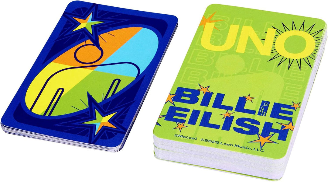 Mattel Games UNO Canvas Billie Eilish Kartenspiel für Kinder, Erwachsene, Familienabende und Partys,