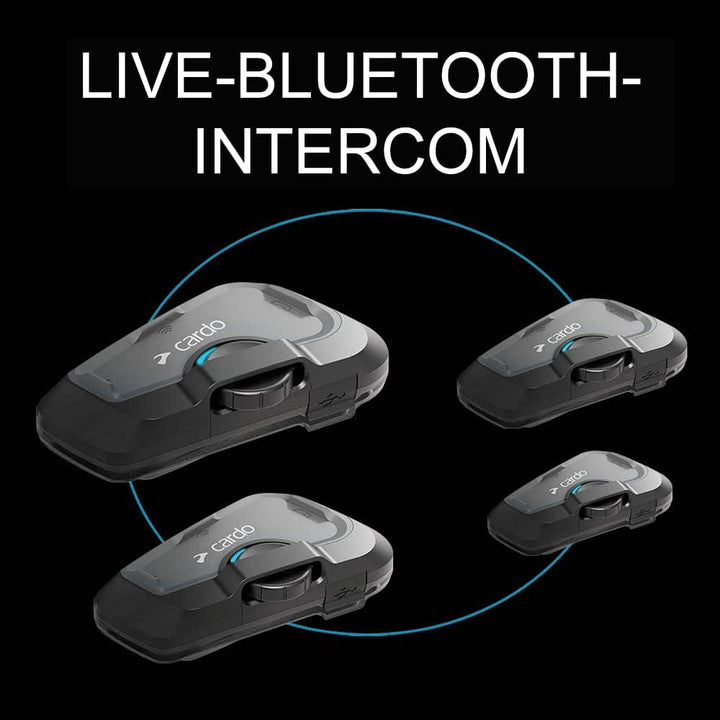 CARDO, kostenloses Motorrad-Gegensprechanlagen-Kit Bluetooth Freecom 4X Duo Zweierpackung Freecom 4X