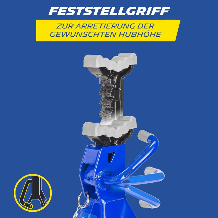 MICHELIN Unterstellbock 2 Tonnen Traglast, 2 Stück Stützböcke, Höhenverstellbar 280 mm bis 428 mm Hu