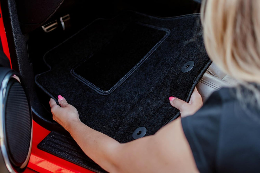 Automatte – Passend für Chrysler Pacifica II 7os 2017- – Velours – Autozubehör - Auto Fussmatten – F