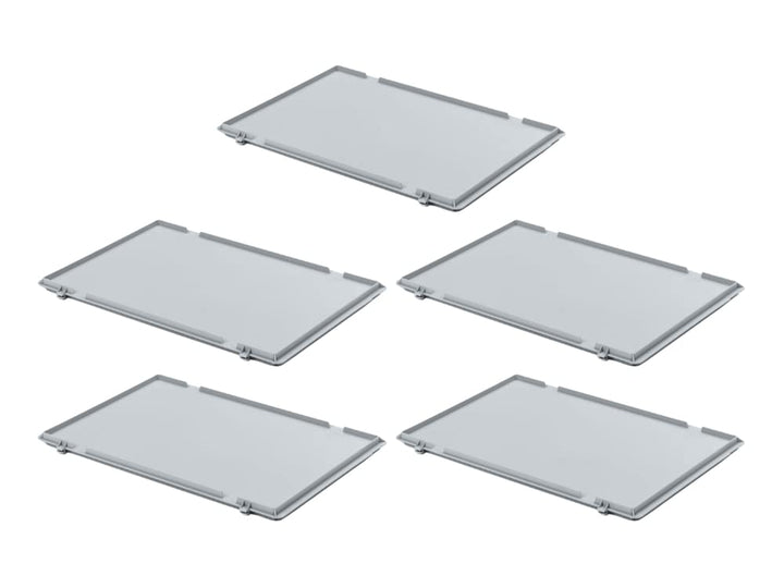 PROREGAL SuperSparSet 5x Scharnierdeckel für Eurobehälter | HxBxT 2,7x30x40cm HxBxT 2,7x30x40cm (5er