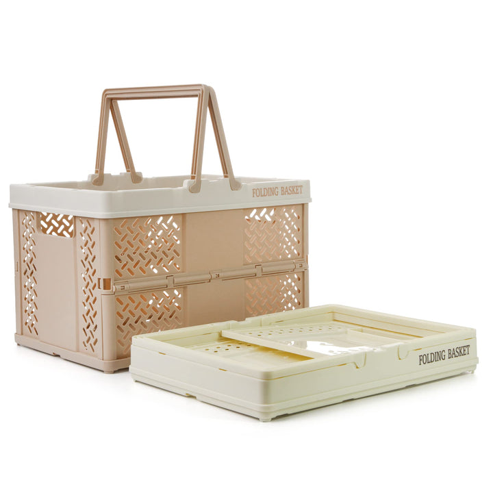 Spesh 2 Stücke Klappbox mit Henkel 30 * 22cm Aufbewahrungsbox klappbar Plastik Aufbewahrungskorb Kle