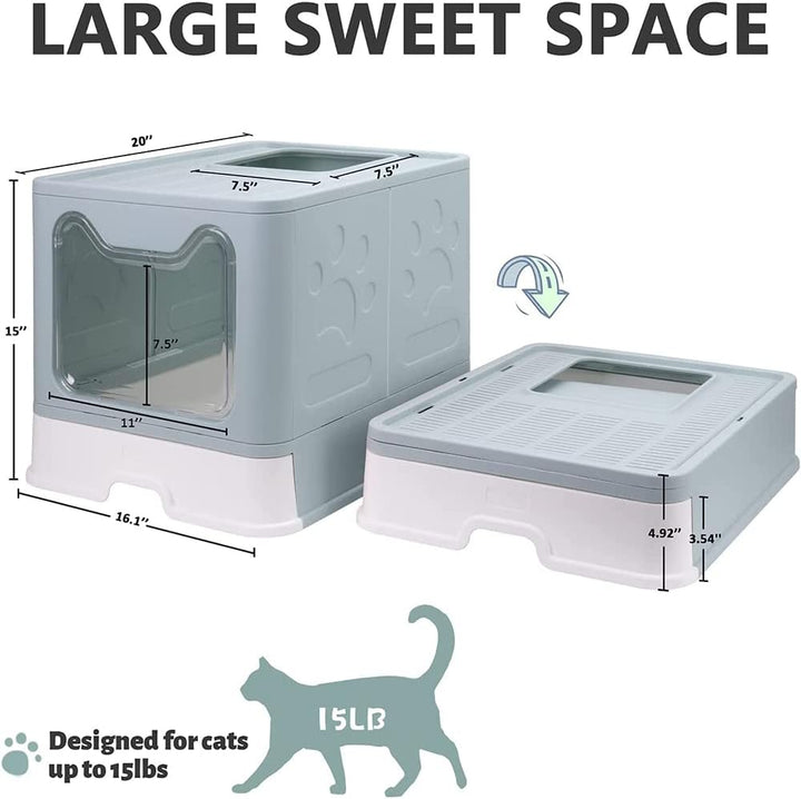 Vollständig Geschlossene Katzentoilette mit Deckel Schubladentyp Desodorierende Cat Litter Box Gross
