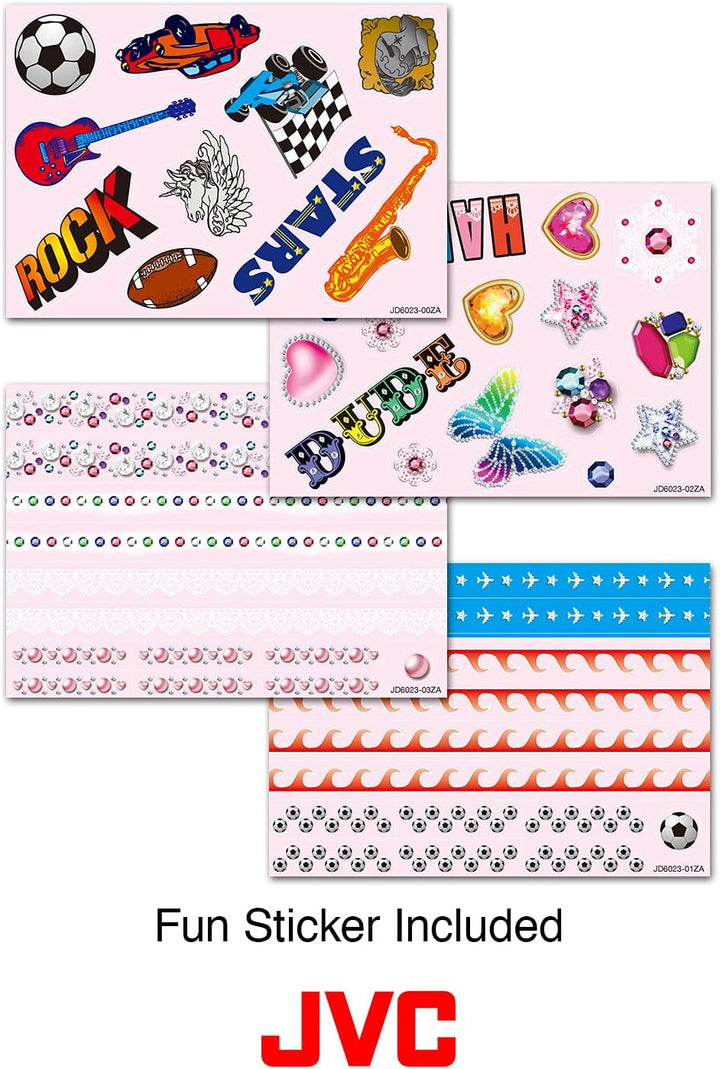 JVC HA-KD5-R-E - Kinder Stereo Kopfhörer mit reduzierter Lautstärke (85dB/1mW), ab 3 Jahre Rot, Rot