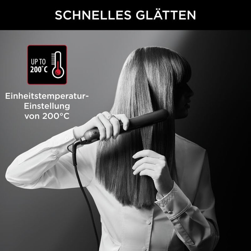 Rowenta SF161L x Karl Lagerfeld Easyliss Haarglätter, Ein-Knopf-Bedienung, Keramik-Turmalin-Beschich