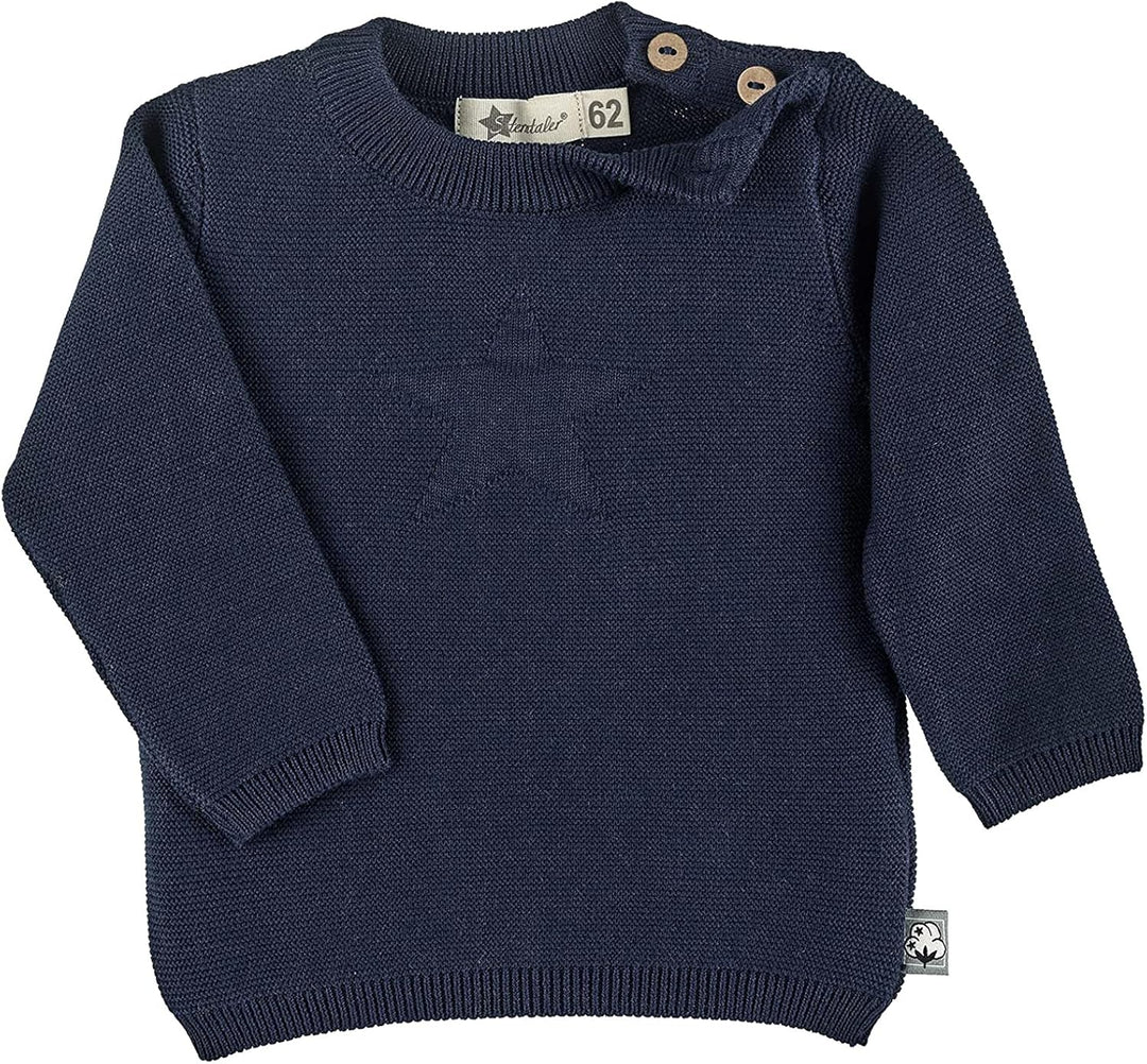 Sterntaler Jungen GOTS Strick Stern Pullover 62 Marine, 62 Marine