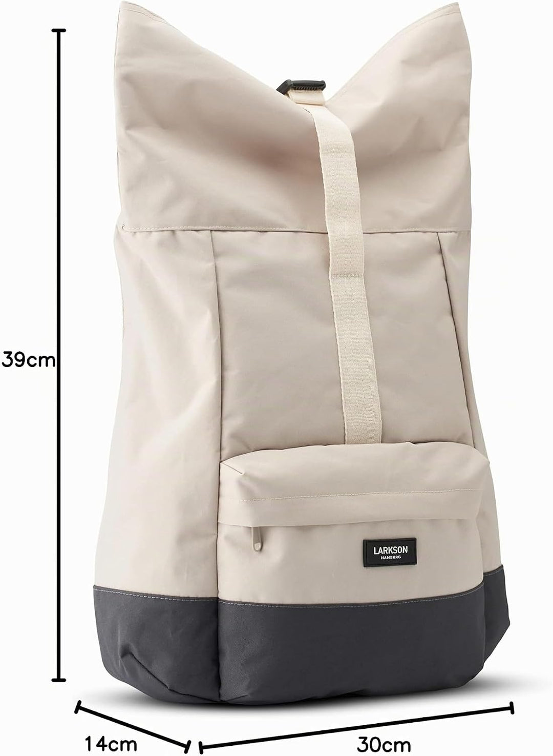 LARKSON Rolltop Rucksack Damen &amp; Herren - ALVA - Backpack für Uni, Business, Freizeit - Roll Top mit