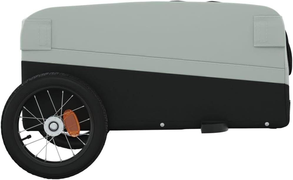 Fahrradanhänger Schwarz und Grün Lasten Cargo Trailer mit Deichsel und Sicherheitsflagge, klappbar,