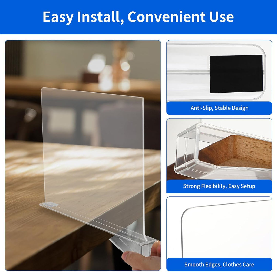 8 Stück Transparente Acryl-Regaltrenner - Multifunktionaler Shelf Divider, 30×20cm, Multifunktionale