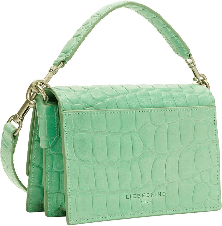 Liebeskind Damen Penelope Croco Crossbody S Spring Water, Spring Water