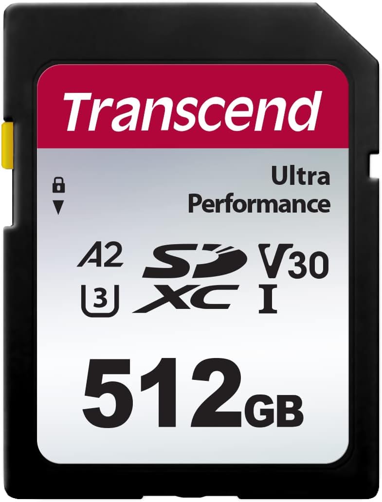 Transcend SD Karte UHS-I U3 A2 Ultra Performance, TS512GSDC340S 512 GB SD-Karte, 512 GB SD-Karte