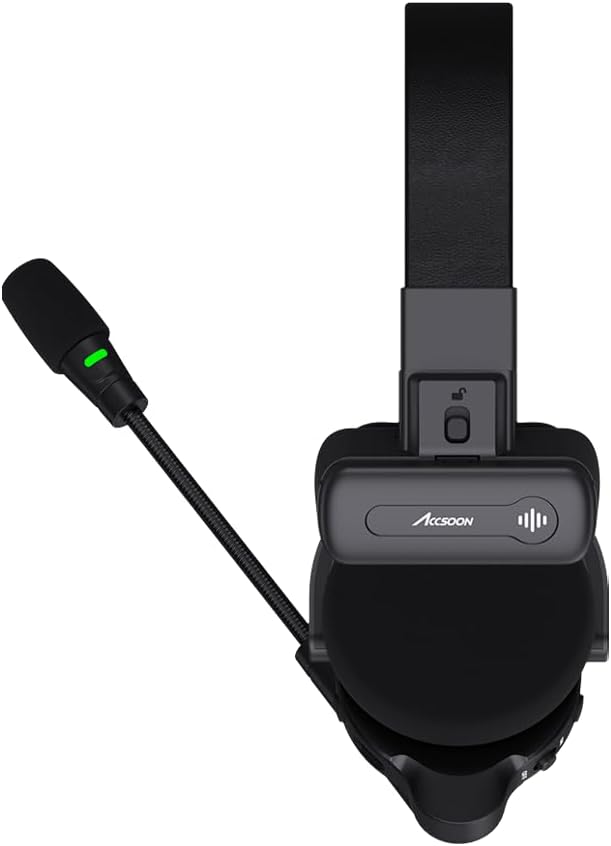 Accsoon - Como - Enthält EIN Host-Headset und Acht Remote-Headsets - Ergonomisches Design - 400 Mete