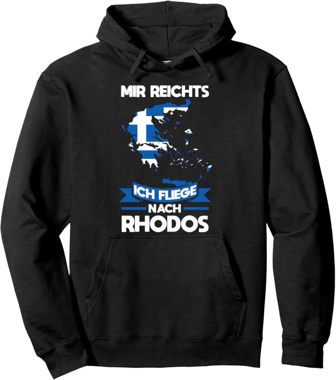 Rhodos Griechenland Griechische Flagge Pullover Hoodie