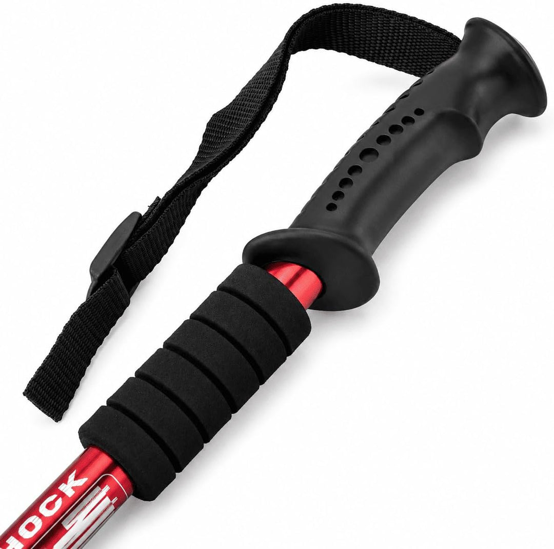 MidGard Teleskop Nordic Walking Stöcke, 50-110 cm höhenverstellbar, Antischock Dämpfung, Wanderstöck