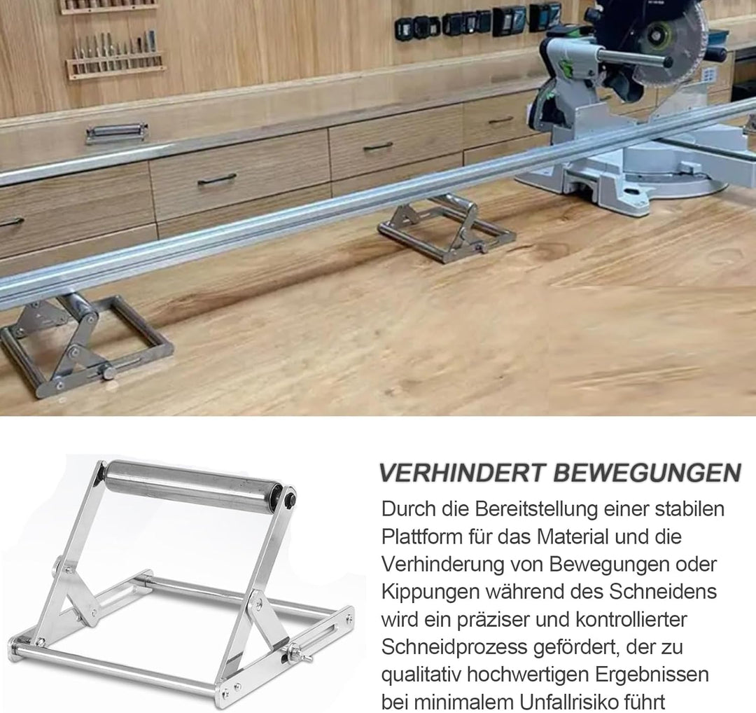 2 pcs Verstellbarer Stützrahmen Für Schneidemaschinen, 25-135mm Edelstahl Faltbares Doppellager Mate